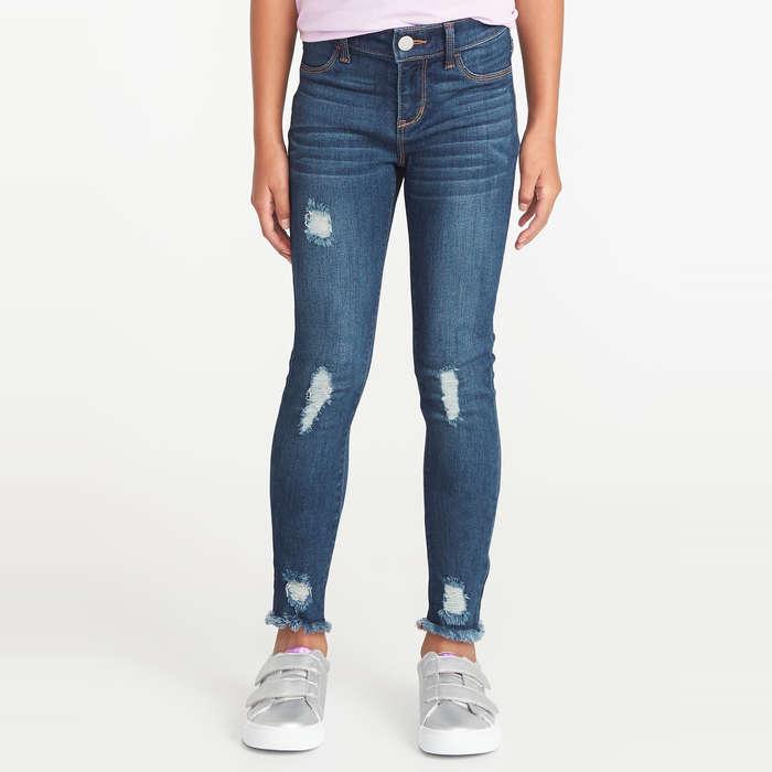 Old Navy Distressed Frayed-Hem Ballerina Jeggings