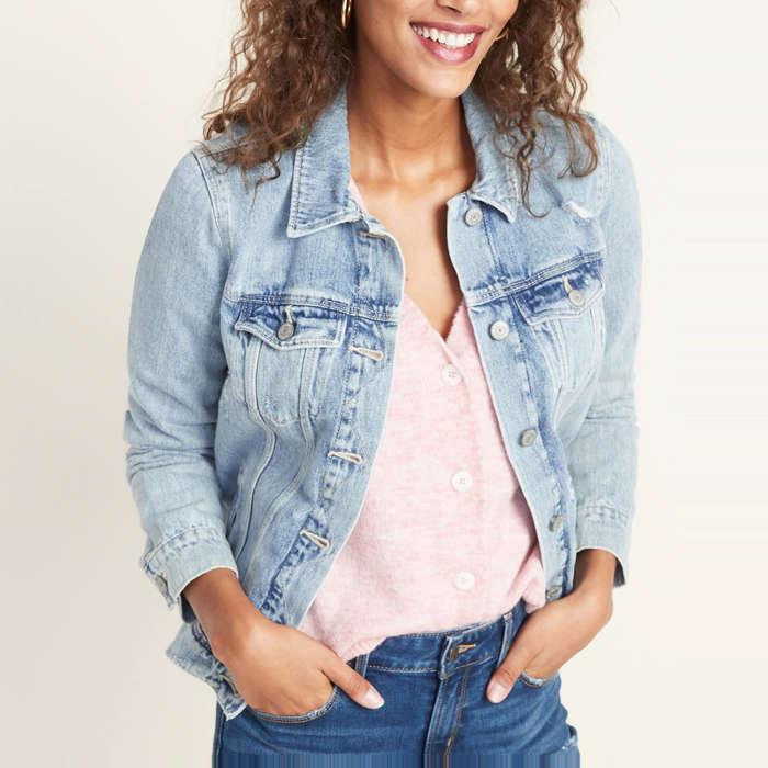 Old Navy Distressed Jean Jacket