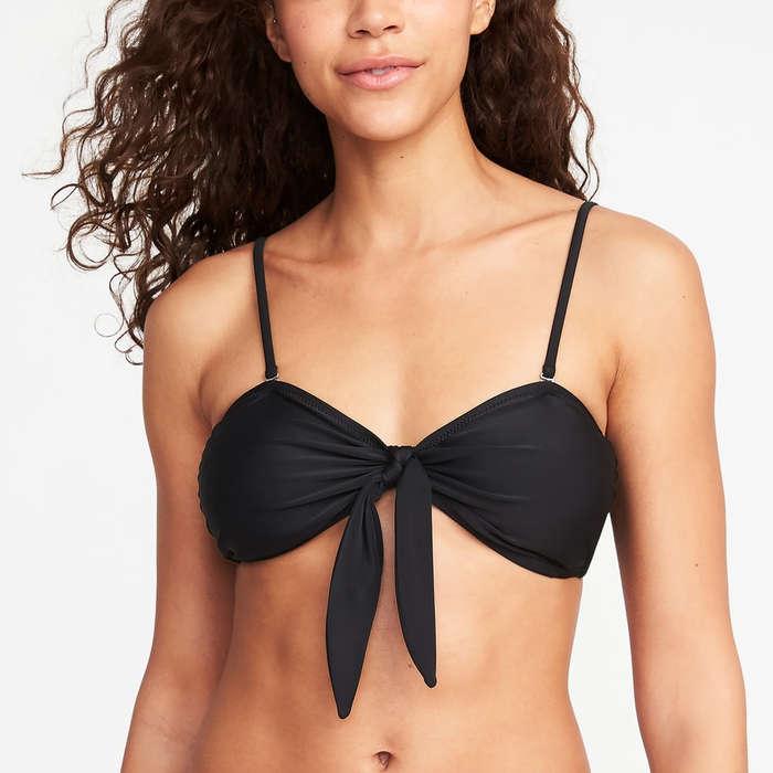 Old Navy Knotted-Tie Swim Top