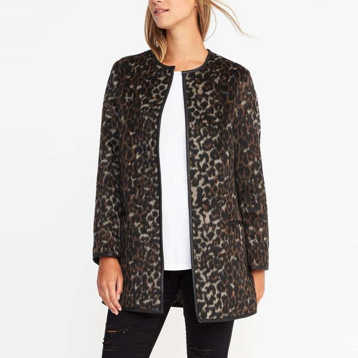 Old Navy Leopard-Print Cardi-Coat for Women