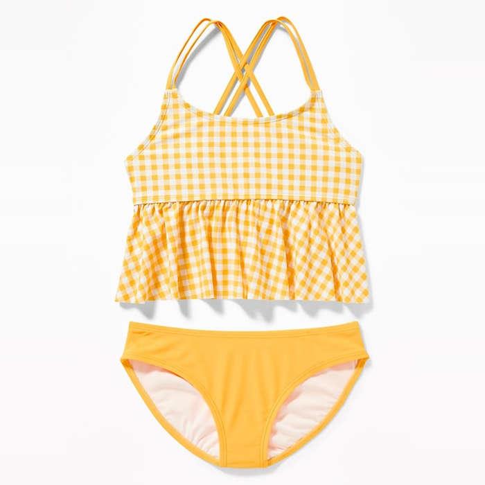 Old Navy Peplum-Hem Tankini Swim Set