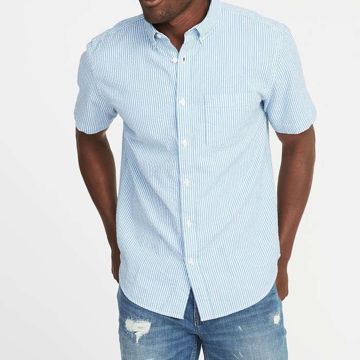 Old Navy Slim-Fit Seersucker Shirt