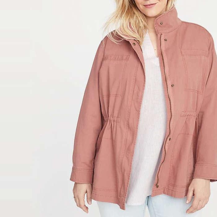 Old Navy Soft-Washed Canvas Plus-Size Utility Jacket