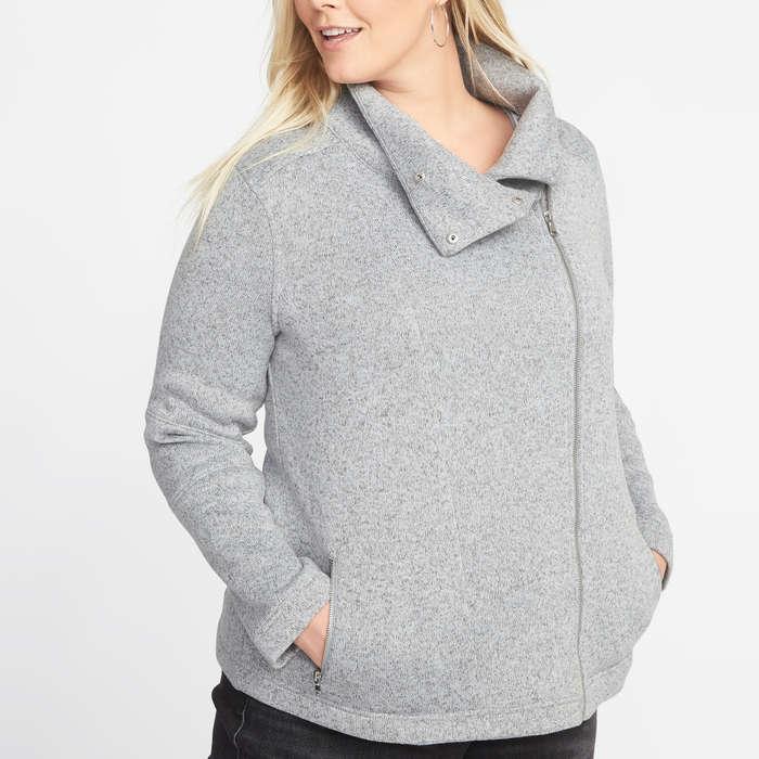 Old Navy Sweater-Fleece Moto Jacket