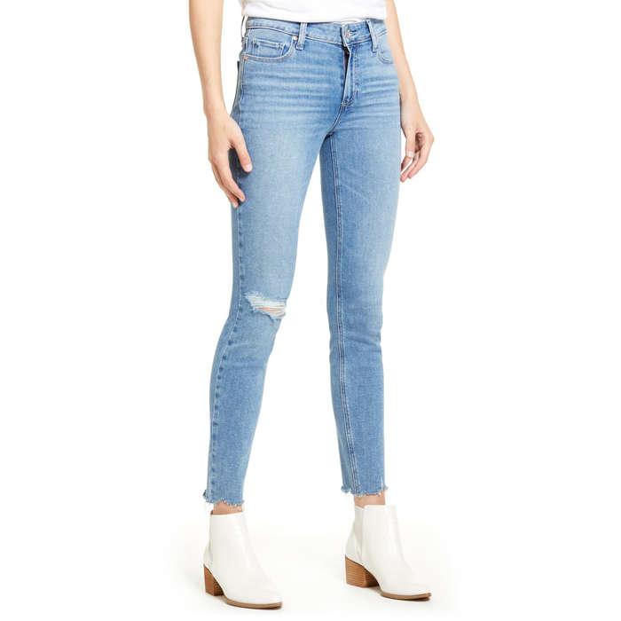 Paige Verdugo Ripped Raw Hem Skinny Jeans