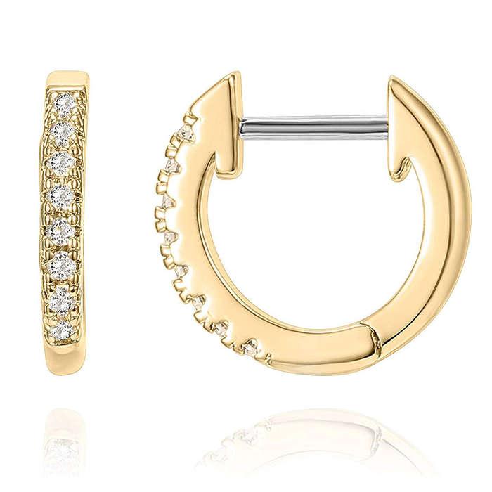 PAVOI 14K Gold Plated Huggie Earrings