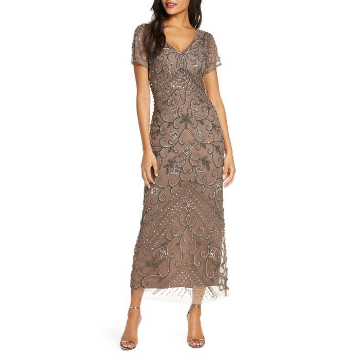 Pisarro Nights Beaded Longline Gown