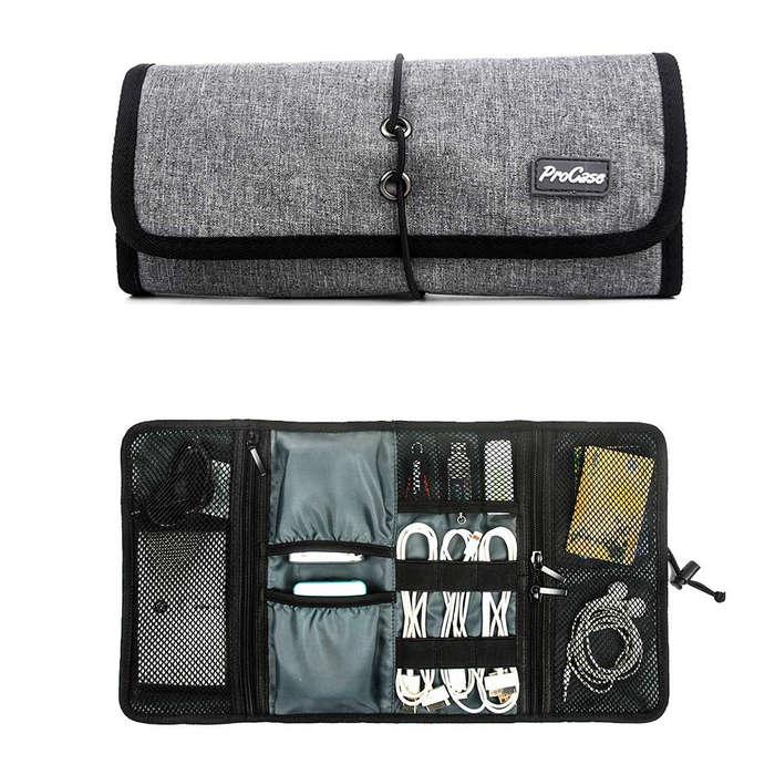 ProCase Roll-up Electronics Organizer