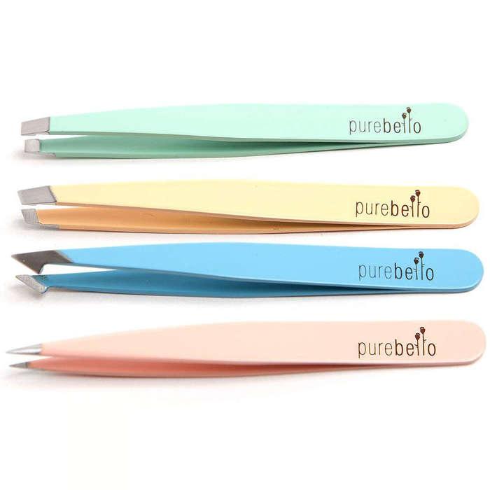 Purebello Four Piece Tweezer Set