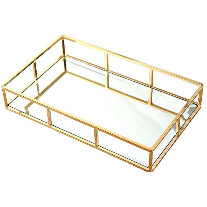 PuTwo Metal Mirrored Decorative Tray