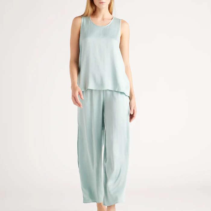 Quince 100% Washable Silk Tank & Pants Pajama Set