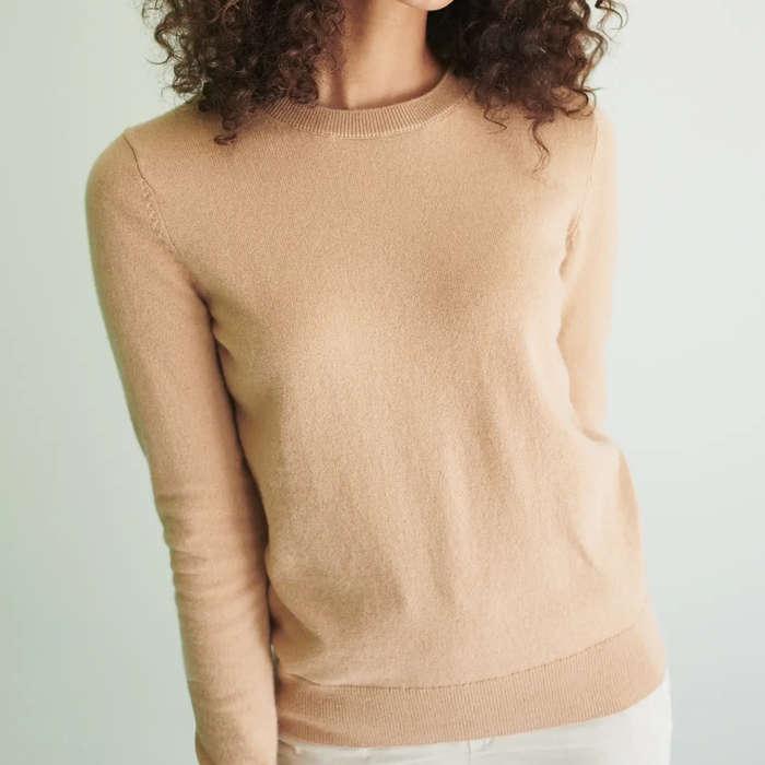 Quince Mongolian Cashmere Crewneck Sweater