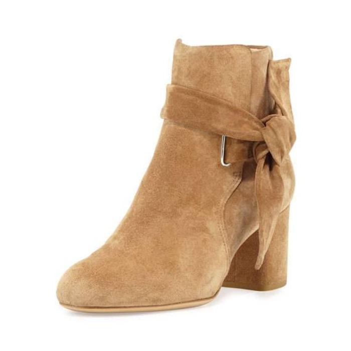 Rag & Bone Dalia Suede Ankle-Tie Bootie