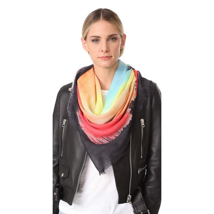 Rebecca Minkoff Painterly Palm Square Scarf