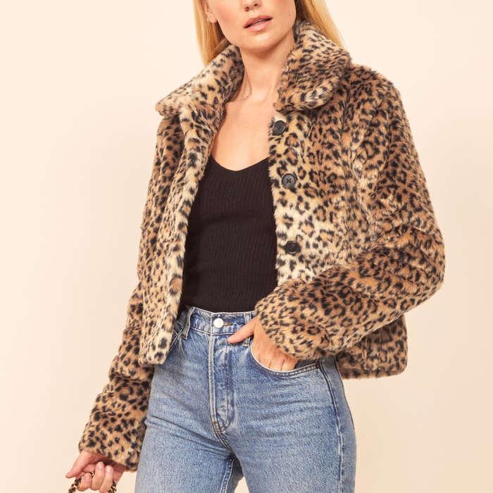 Reformation Hampton Faux Fur Coat