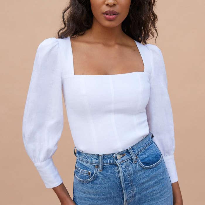 Reformation Stilton Linen Top