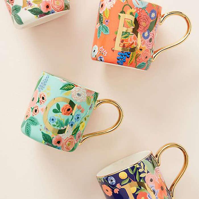 Rifle Paper Co. for Anthropologie Garden Party Monogram Mug