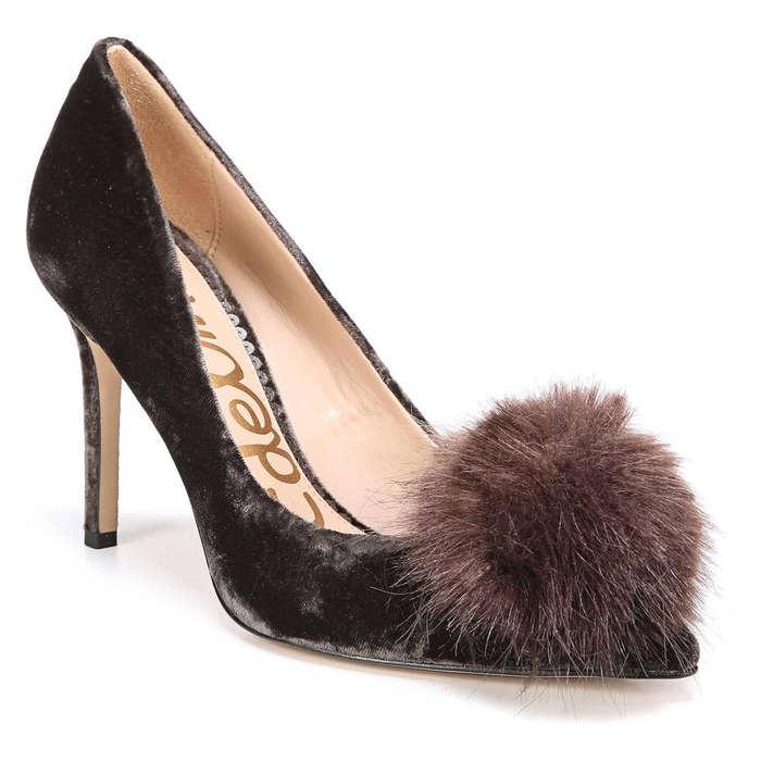 Sam Edelman Haroldson Pump with Faux Fur Pompom