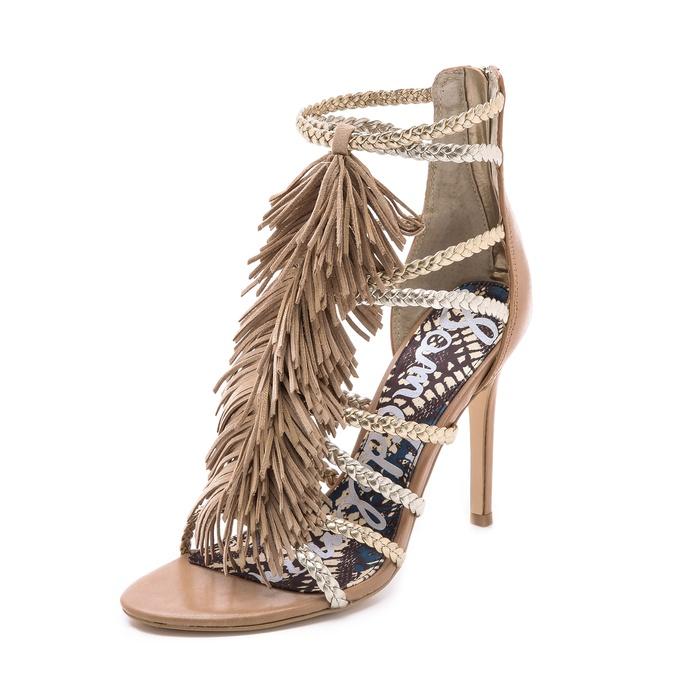 Sam Edelman Savannah Fringe Gladiator Heels