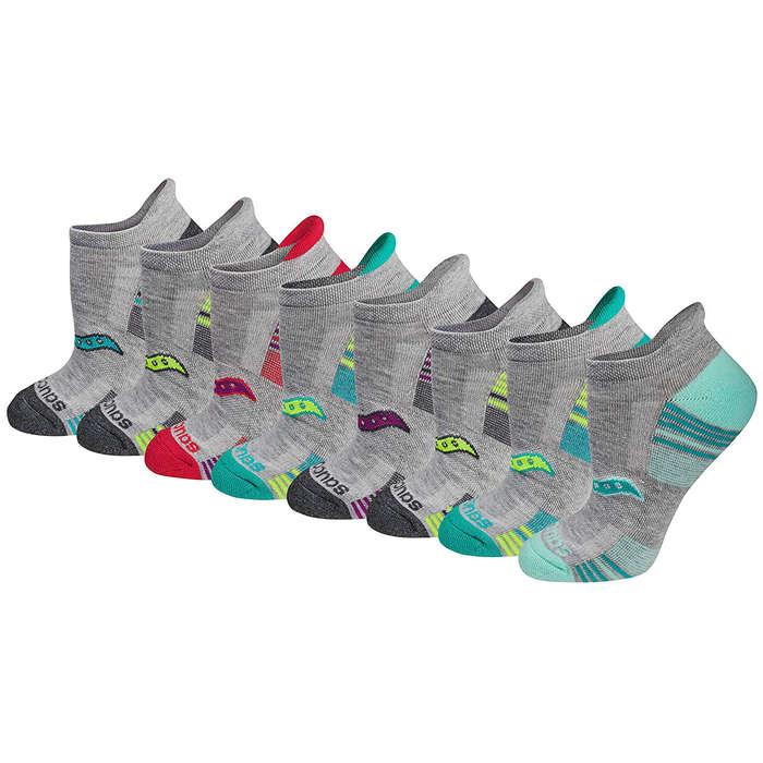 Saucony 8-Pair Performance No-Show Sport Socks