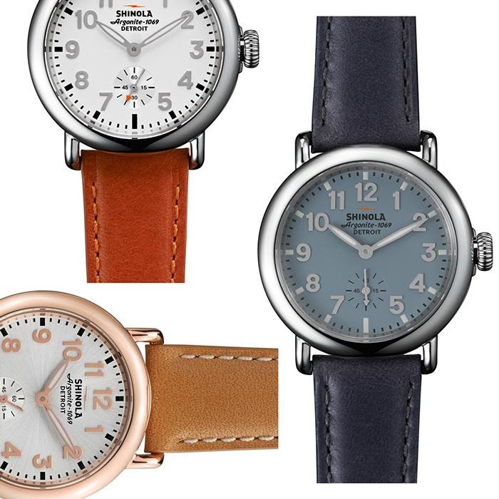 Shinola The Runwell Leather Strap Watch