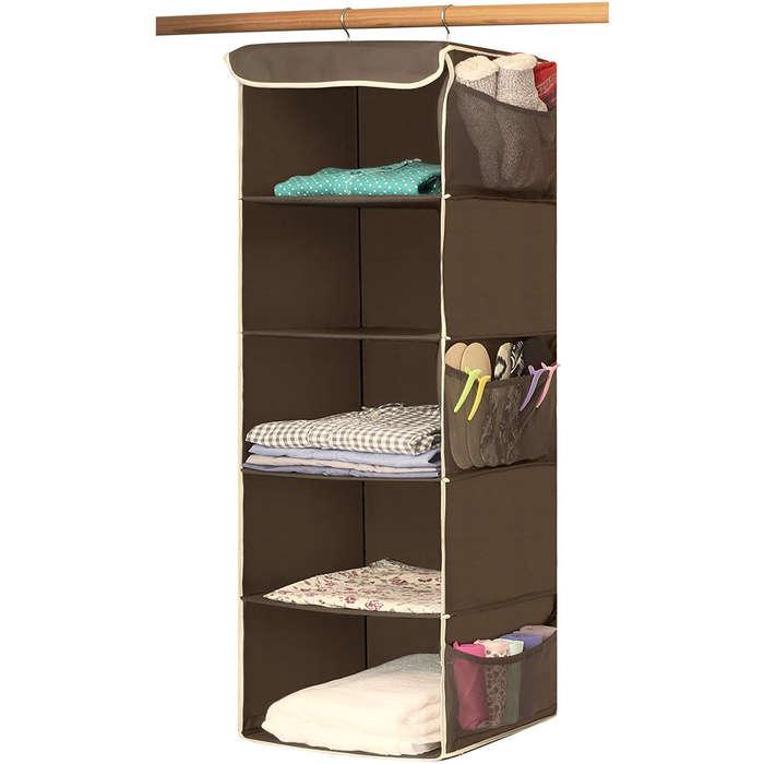 SimpleHouseware 5 Shelves Hanging Closet Organizer