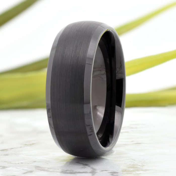 SIMPLEnUNIQUE Tungsten Wedding Band