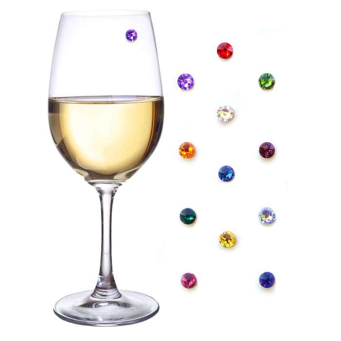 Simply Charmed Crystal Magnetic Wine Glass Charms