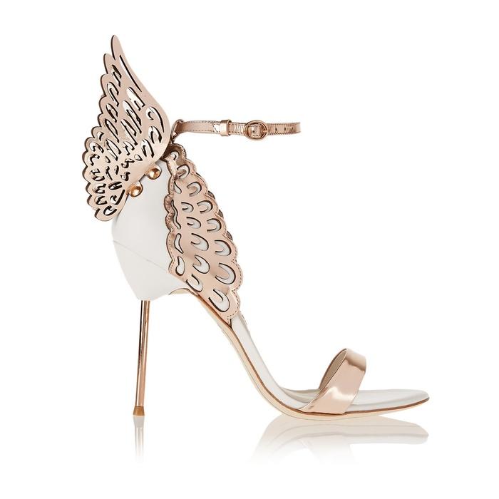 Sophia Webster Evangeline Metallic and Patent-Leather Sandals