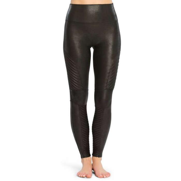 SPANX Faux Leather Moto Leggings