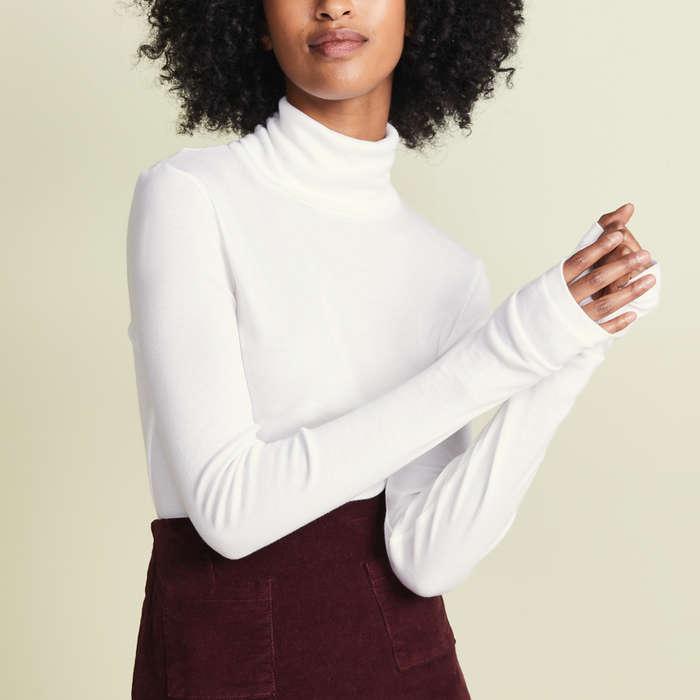 Splendid Rib Long-Sleeve Turtleneck