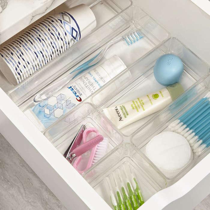 STORi Clear Plastic Vanity and Desk Drawer Organizers