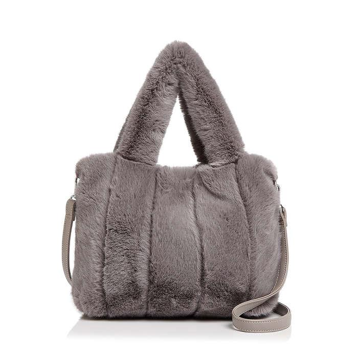 Street Level Faux-Fur Tote