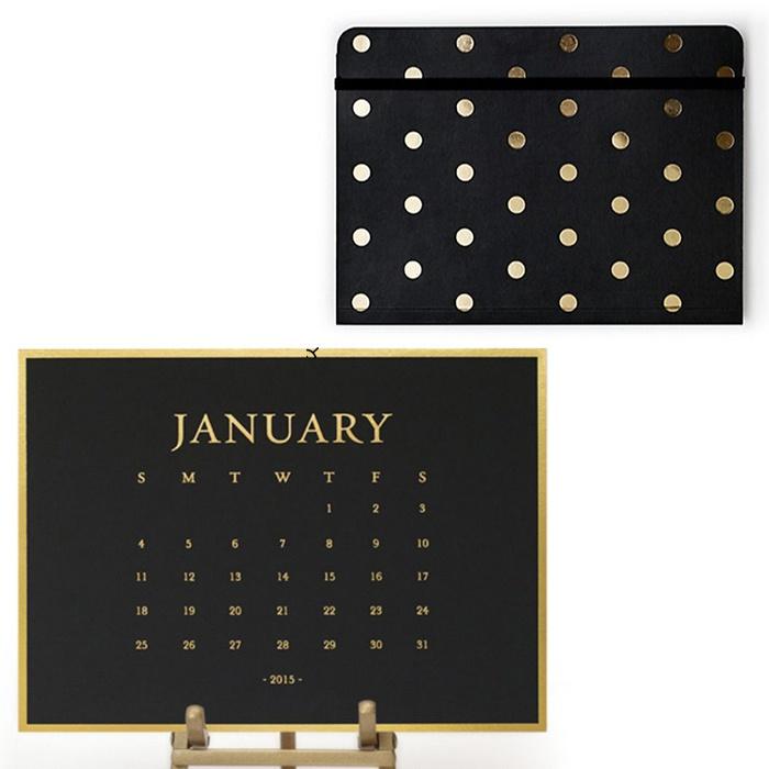 Sugar Paper Classic Desk Calendar and Polka Dot Journal