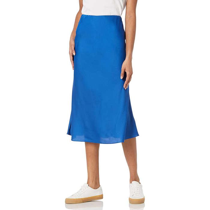 The Drop Maya Silky Slip Skirt