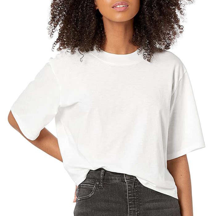 The Drop Sydney Short-Sleeve Cropped Crew Neck T-Shirt