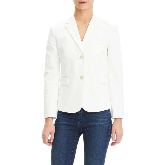 Theory Double Stretch Cotton Shrunken Jacket