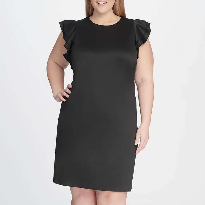 Tommy Hilfiger Plus Size Sheath Flutter Sleeve Dress