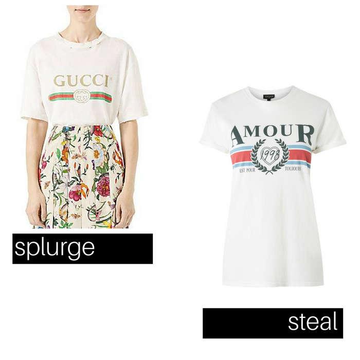 Topshop Amour Slogan T-Shirt