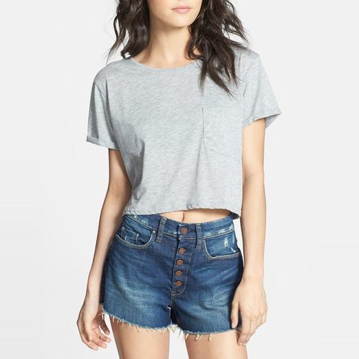 Topshop Crop Pocket Tee