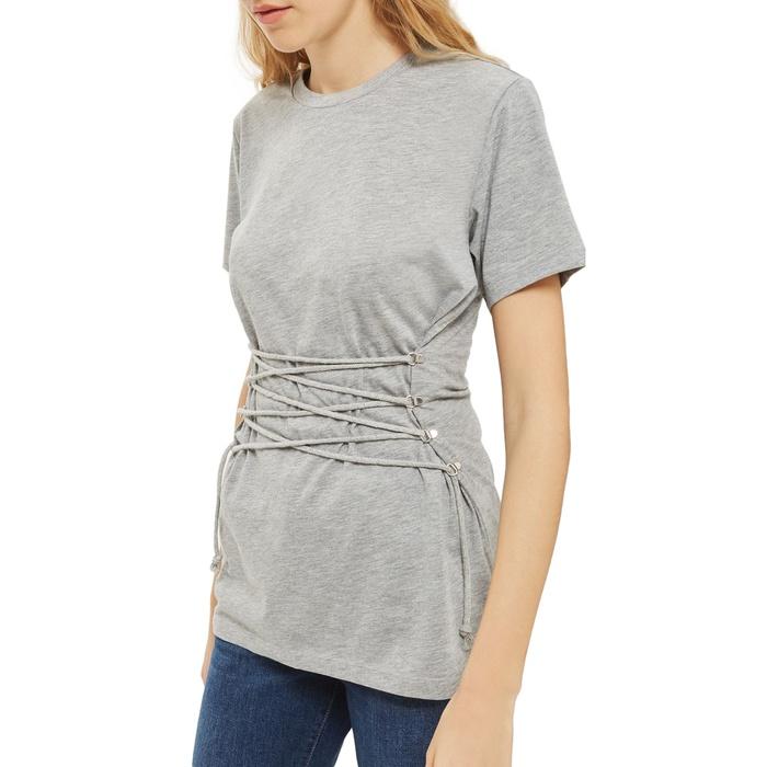 Topshop Longline Corset Tee