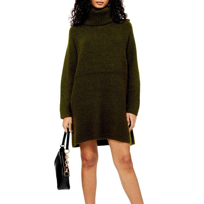 Topshop Turtleneck Sweater Dress