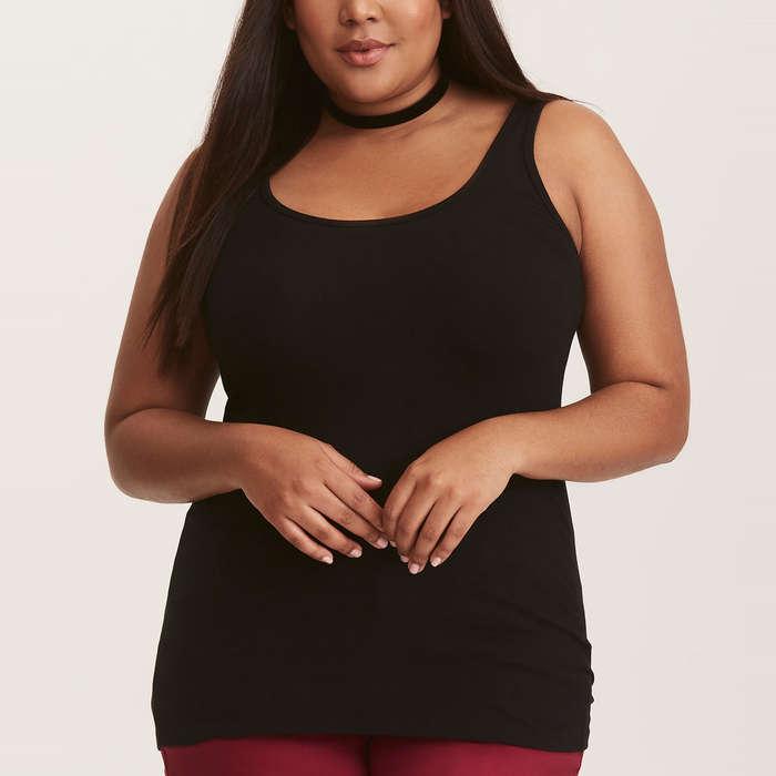 Torrid Black Double Scoop Foxy Tank