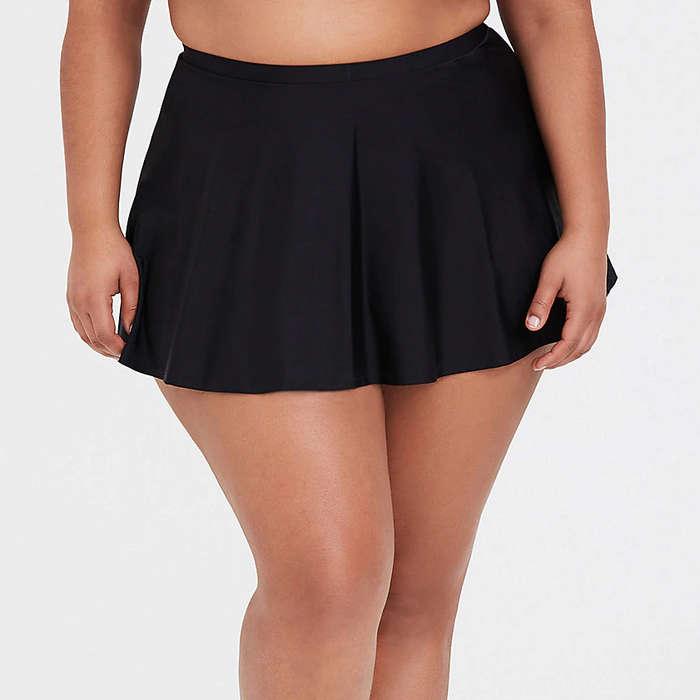 Torrid Black Skater Swim Skirt