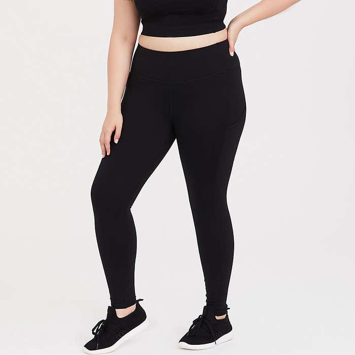 Torrid Black Wicking Full Length Active Leggings With Pockets