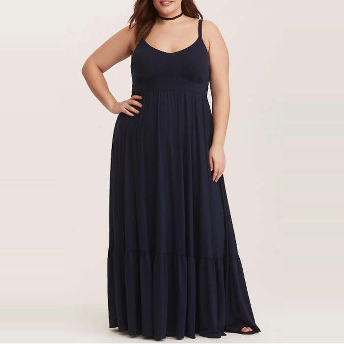 Torrid Navy Jersey Maxi Dress