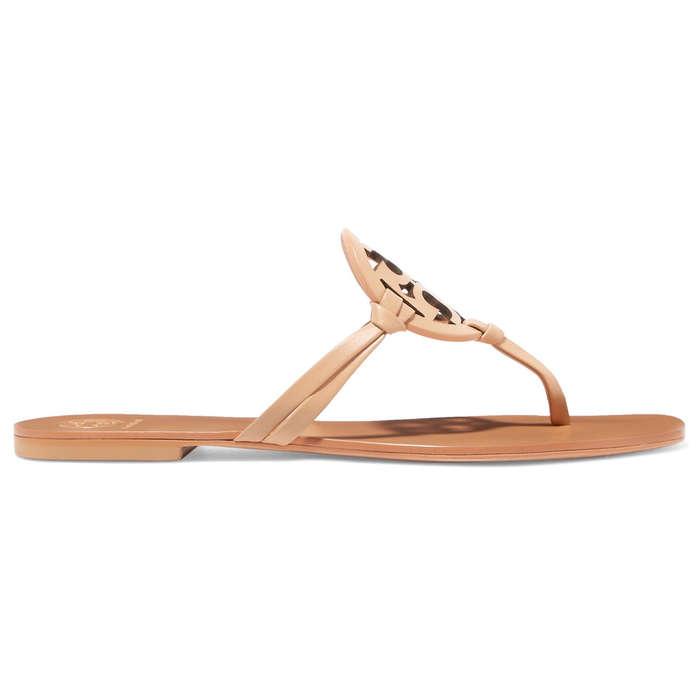 Tory Burch Miller Logo-Embellished Leather Sandals