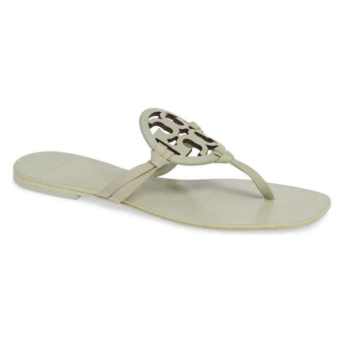 Tory Burch Square Toe Thong Sandal