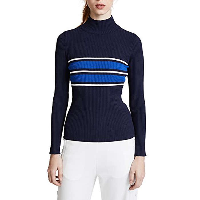 Tory Sport Tech Knit Ribbed Sweater