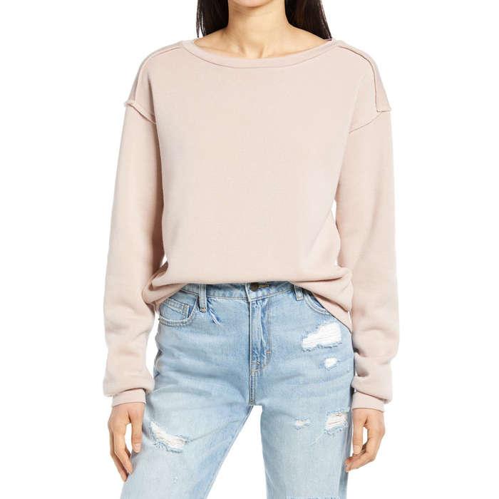 Treasure & Bond Raw Edge Sweatshirt